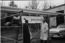 Jacksonville University crew “The Dolphins” car trailer
